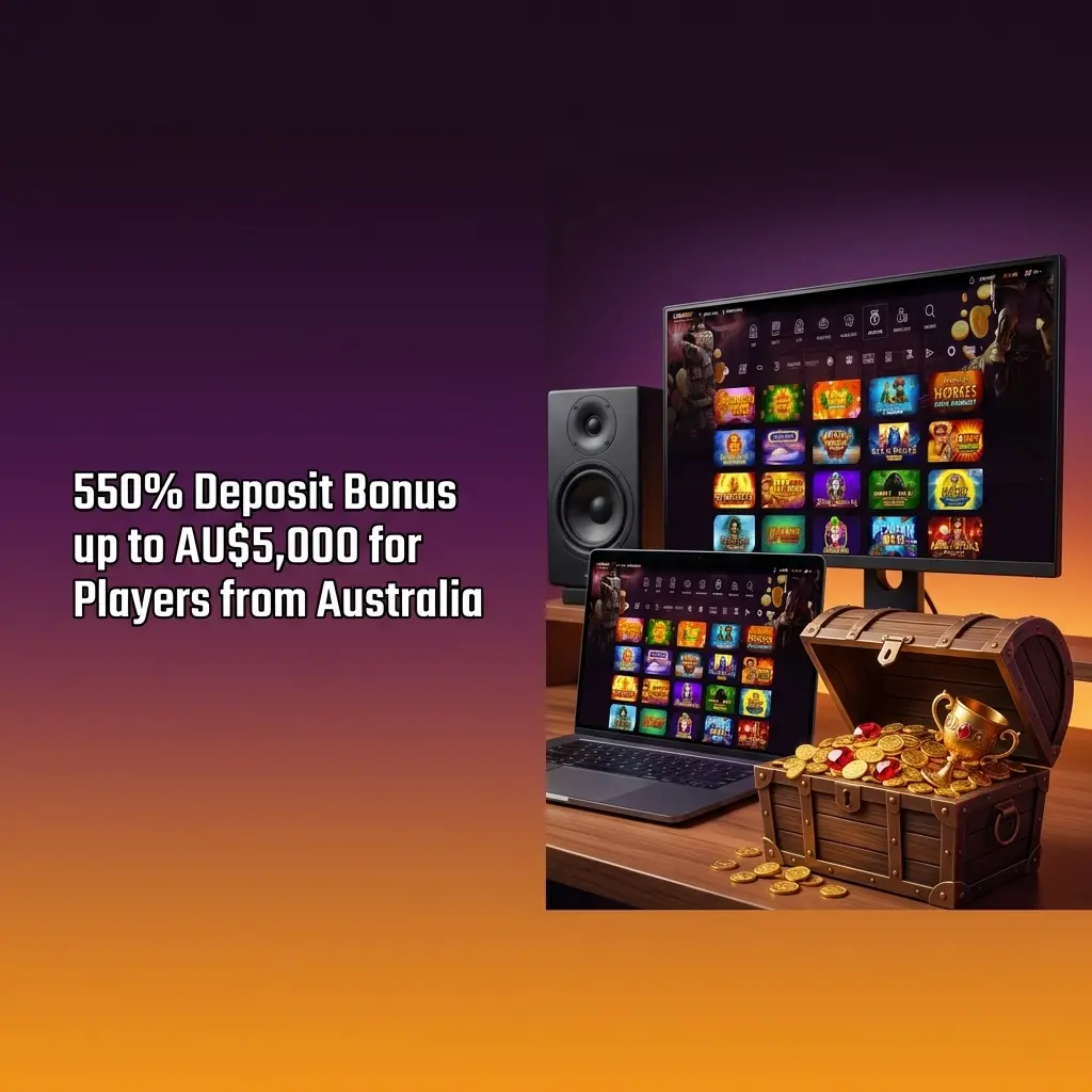 Casinonic 550% welcome bonus up to AU$5,000 for new Australian players on first deposit