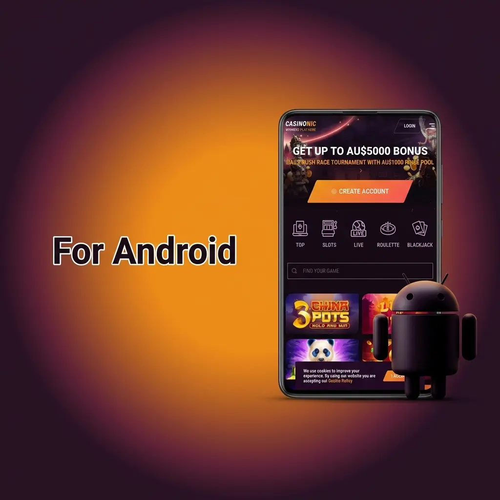 Casinonic Android app APK download and installation steps on a mobile device