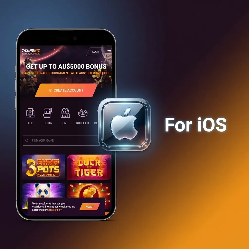 Casinonic iOS app download guide for iPhone and iPad running iOS 12.0 or later via the App Store